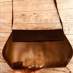 Vintage small chocolate brown crossbody Scepi